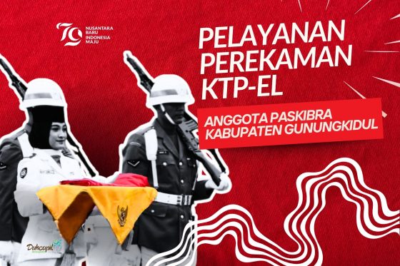 Jemput Bola, Dukcapil Gunungkidul Berikan Fasilitas Pelayanan Perekaman KTP Bagi Calon Anggota Paskibra