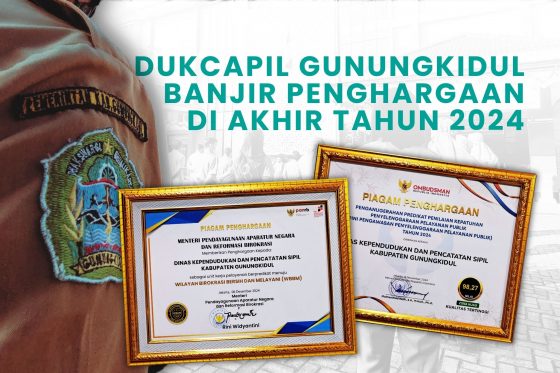 Dukcapil Gunungkidul Banjir Penghargaan di Akhir Tahun 2024