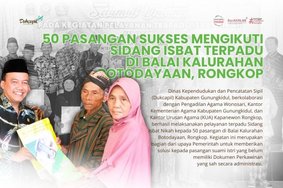 Sah! 50 Pasangan Sukses Mengikuti Sidang Isbat Terpadu di Balai Kalurahan Botodayaan Rongkop