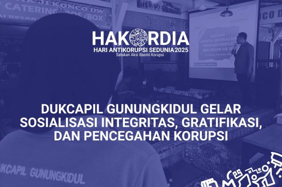 Dukcapil Gunungkidul Gelar Sosialisasi Integritas, Gratifikasi, dan Pencegahan Korupsi